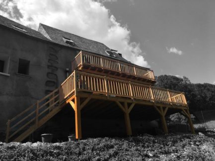 Terrasse bois sur poteaux