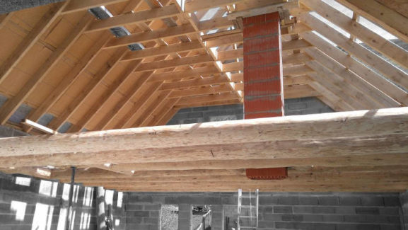 solivage en rondin sapin du pays