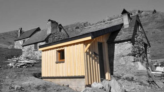 ossature bois sur agrandissement cabane pastorale